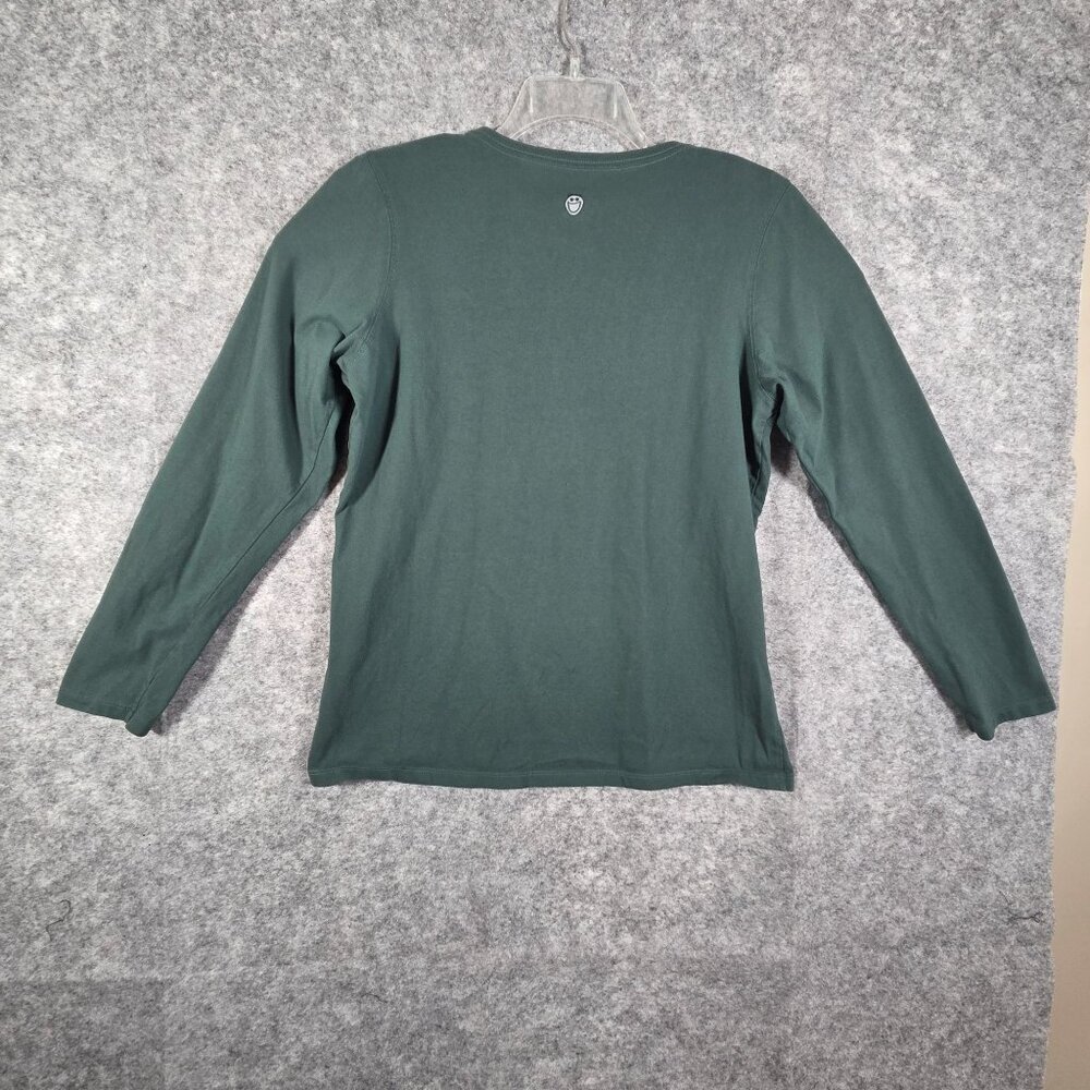 Life is Good Yin Yang Graphic Long Sleeve Tee Women’s Size L Green Casual - Picture 5 of 8